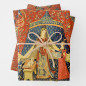 Unicorn Tapestries Lady Legend Mittelalter Geschenkpapier Set (Beispiel)