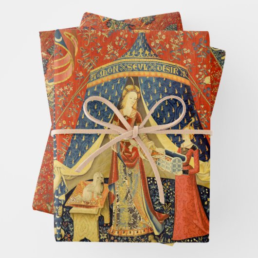 Unicorn Tapestries Lady Legend Mittelalter Geschenkpapier Set (Beispiel)