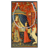 Unicorn Tapestries Lady Legend Mittelalter Kleine Geschenktüte (Rückseite)