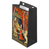 Unicorn Tapestries Lady Legend Mittelalter Kleine Geschenktüte (Vorderseite Schrägansicht)