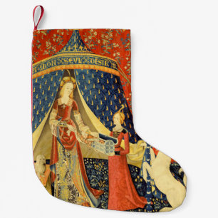 Unicorn Tapestries Lady Legend Mittelalter Kleiner Weihnachtsstrumpf