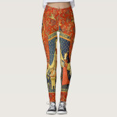 Unicorn Tapestries Lady Legend Mittelalter Leggings (Vorderseite)