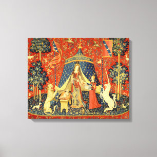 Unicorn Tapestries Lady Legend Mittelalter Leinwanddruck
