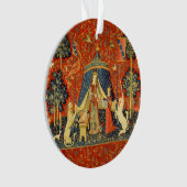 Unicorn Tapestries Lady Legend Mittelalter Ornament (Vorderseite)