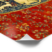 Unicorn Tapestries Lady Legend Mittelalter Poster (Ecke)