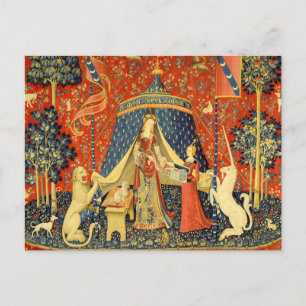 Unicorn Tapestries Lady Legend Mittelalter Postkarte