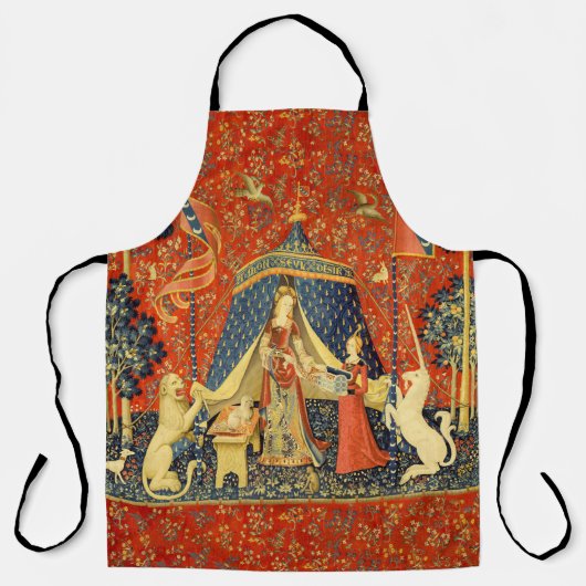 Unicorn Tapestries Lady Legend Mittelalter Schürze (Vorderseite)