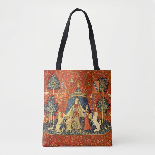 Unicorn Tapestries Lady Legend Mittelalter Tasche (Vorderseite)