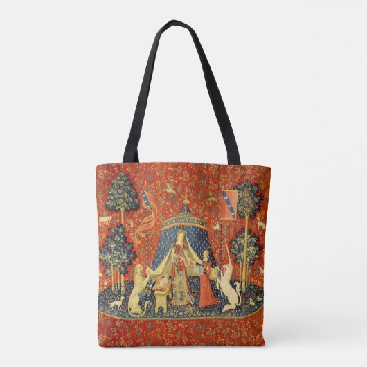 Unicorn Tapestries Lady Legend Mittelalter Tasche (Rückseite)