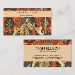 Unicorn Tapestries Lady Legend Mittelalter Visitenkarte