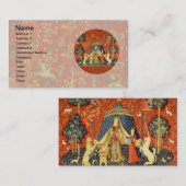 Unicorn Tapestries Lady Legend Mittelalter Visitenkarte (Vorne/Hinten)