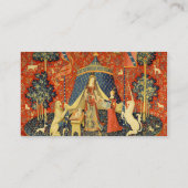 Unicorn Tapestries Lady Legend Mittelalter Visitenkarte (Rückseite)