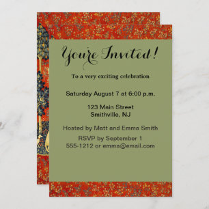 Unicorn Tapestries Lady Legend Mythos Einladung