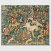 Unicorn Tapestries Medieval Defense Hunt Classic Geschenkpapier (Flach)
