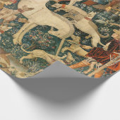 Unicorn Tapestries Medieval Defense Hunt Classic Geschenkpapier (Ecke)