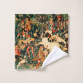 Unicorn Tapestries Mittelalterliche Klassische Ver Badhandtuch Set (Waschlappen)