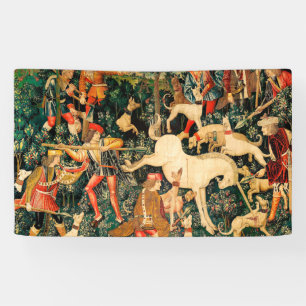 Unicorn Tapestries Mittelalterliche Klassische Ver Banner