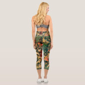 Unicorn Tapestries Mittelalterliche Klassische Ver Capri Leggings (Rückseite)