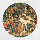 Unicorn Tapestries Mittelalterliche Klassische Ver Etiketten (Design 1)