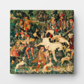 Unicorn Tapestries Mittelalterliche Klassische Ver Fotoplatte (Vorderseite)