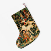 Unicorn Tapestries Mittelalterliche Klassische Ver Kleiner Weihnachtsstrumpf (Rückseite (Hängend))