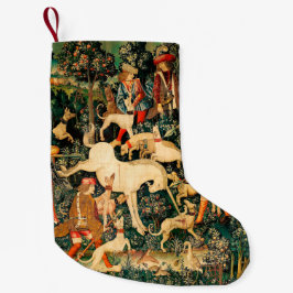 Unicorn Tapestries Mittelalterliche Klassische Ver Kleiner Weihnachtsstrumpf