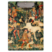 Unicorn Tapestries Mittelalterliche Klassische Ver Klemmbrett (Vorderseite)
