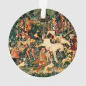 Unicorn Tapestries Mittelalterliche Klassische Ver Ornament (Rückseite)