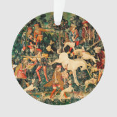 Unicorn Tapestries Mittelalterliche Klassische Ver Ornament (Vorderseite)