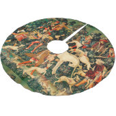 Unicorn Tapestries Mittelalterliche Klassische Ver Polyester Weihnachtsbaumdecke (Schrägansicht)