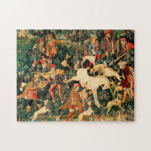 Unicorn Tapestries Mittelalterliche Klassische Ver Puzzle (Horizontal)