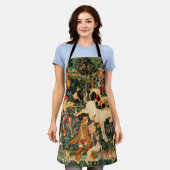 Unicorn Tapestries Mittelalterliche Klassische Ver Schürze (Getragen)