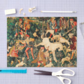 Unicorn Tapestries Mittelalterliche Klassische Ver Seidenpapier (Handwerk)