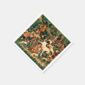 Unicorn Tapestries Mittelalterliche Klassische Ver Serviette (Ecke)