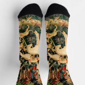 Unicorn Tapestries Mittelalterliche Klassische Ver Socken (Oben)