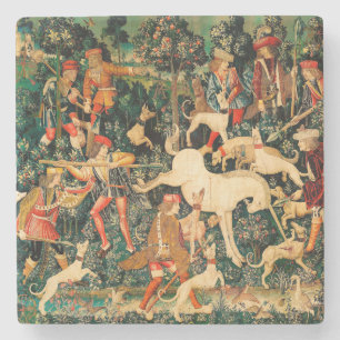 Unicorn Tapestries Mittelalterliche Klassische Ver Steinuntersetzer