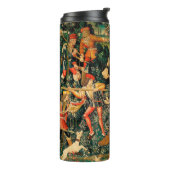 Unicorn Tapestries Mittelalterliche Klassische Ver Thermosbecher (Nach links gedreht)