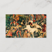 Unicorn Tapestries Mittelalterliche Klassische Ver Visitenkarte (Rückseite)
