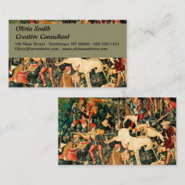 Unicorn Tapestries Mittelalterliche Klassische Ver Visitenkarte