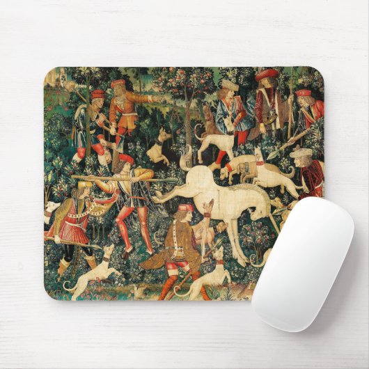 Unicorn Tapestries verteidigt mittelalterliche Myt Mousepad (Mit Mouse)