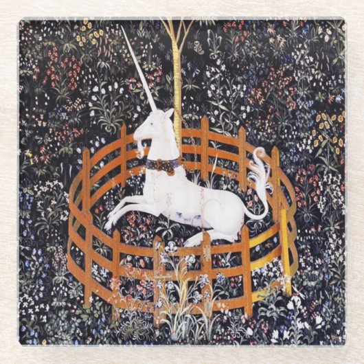 Unicorn Tapestry #7 Glasuntersetzer (Vorderseite)