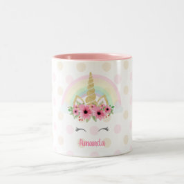 Unicorn-Tasse, Glitzerunicorn-Tasse Zweifarbige Tasse