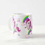 Unicorn Tasse Happy Birthday Tasse (Vorderseite Links)