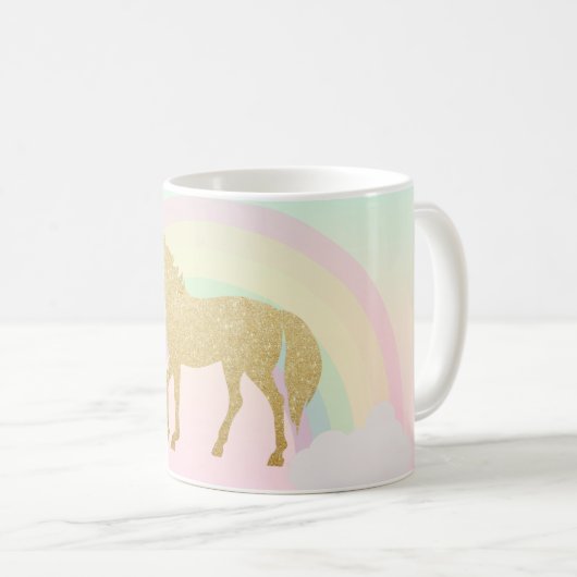 Unicorn-Tasse, Unicorn-Kaffee-Tasse Kaffeetasse (VorderseiteRechts)