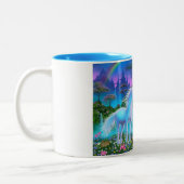 Unicorn-Tasse (weißer Griff) Zweifarbige Tasse (Links)