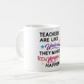 Unicorn Teacher Mug Kaffeetasse (Vorderseite Links)