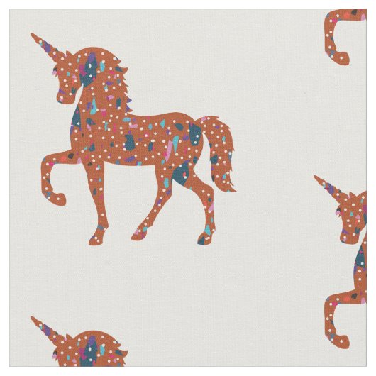 Unicorn Terrazzo Pieces Stoff (Nahaufnahme)