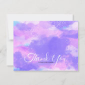 Unicorn Theme - Vielen Dank für Ihre Bestellkarte Dankeskarte (Rückseite)