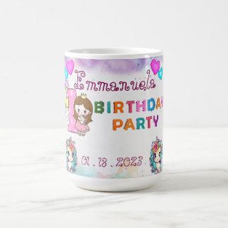 Unicorn-Themen1st Geburtstag Party Tasse Souvenir