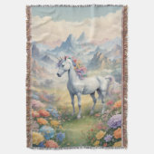 Unicorn Throw Blanket Decke (Vorderseite Vertikal)